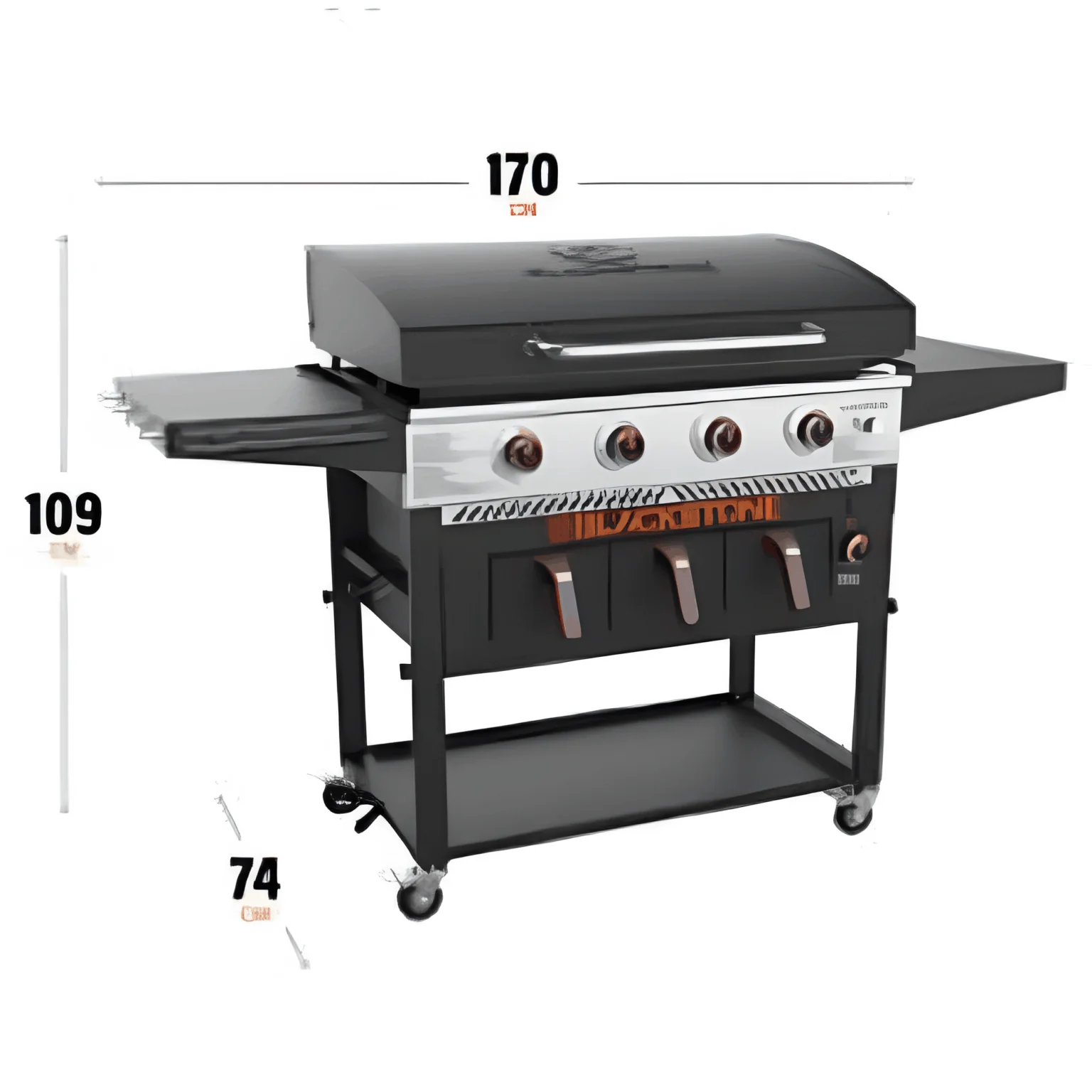 Blackstone Original 36'' Piastra 4 fuochi a gas con friggitrici ad aria - Image 4