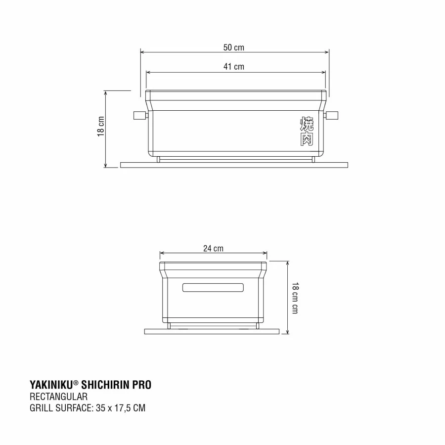 Yakiniku Shichirin Rettangolare - Medium Pro - Image 7