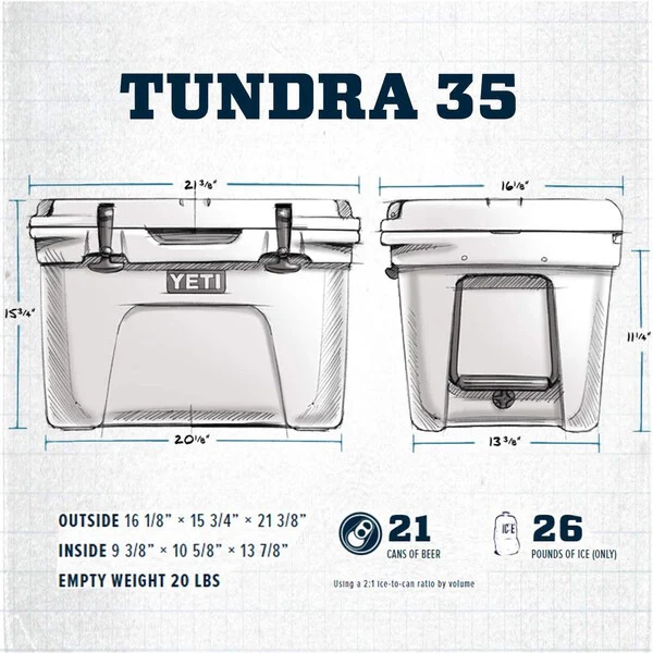 YETI Tundra 35 Tan CHARCOAL - Image 2